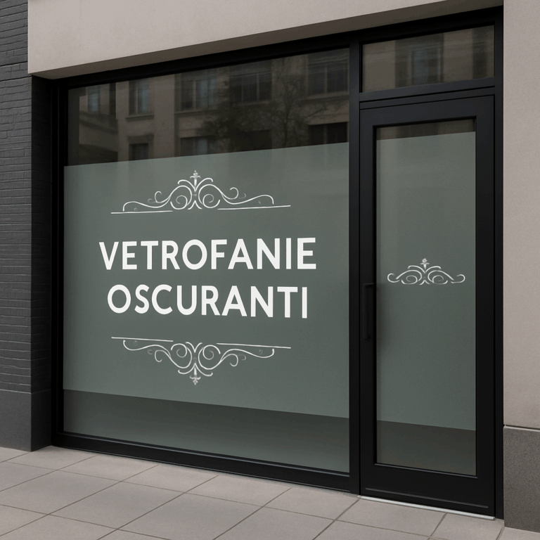 Vetrofanie oscuranti: soluzioni per privacy e comunicazione visiva. Adatte a negozi e uffici